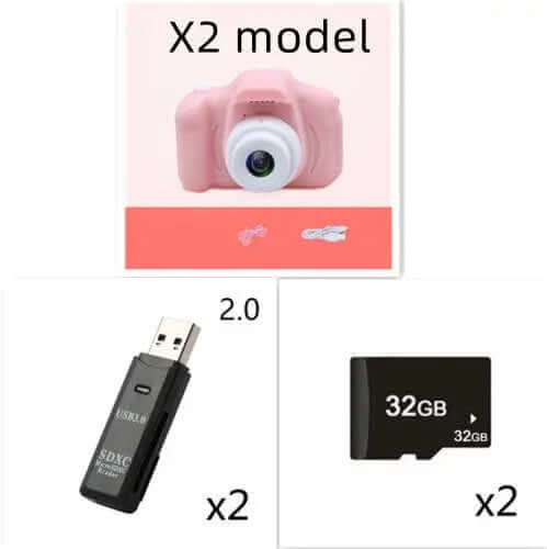 Appareil photo numérique X2 HD Mini pour enfants Les Visionnaires