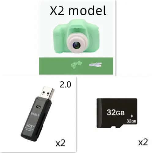 Appareil photo numérique X2 HD Mini pour enfants Les Visionnaires