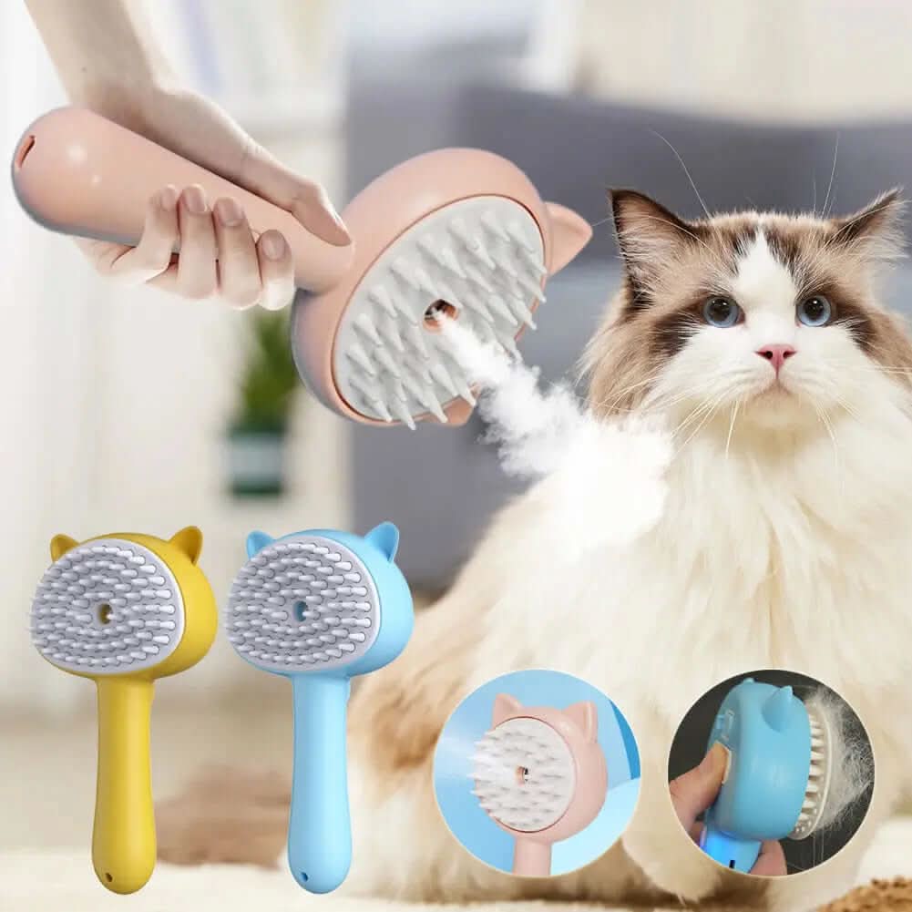 Brosse de nettoyage avec brumisateur pour animaux Les Visionnaires