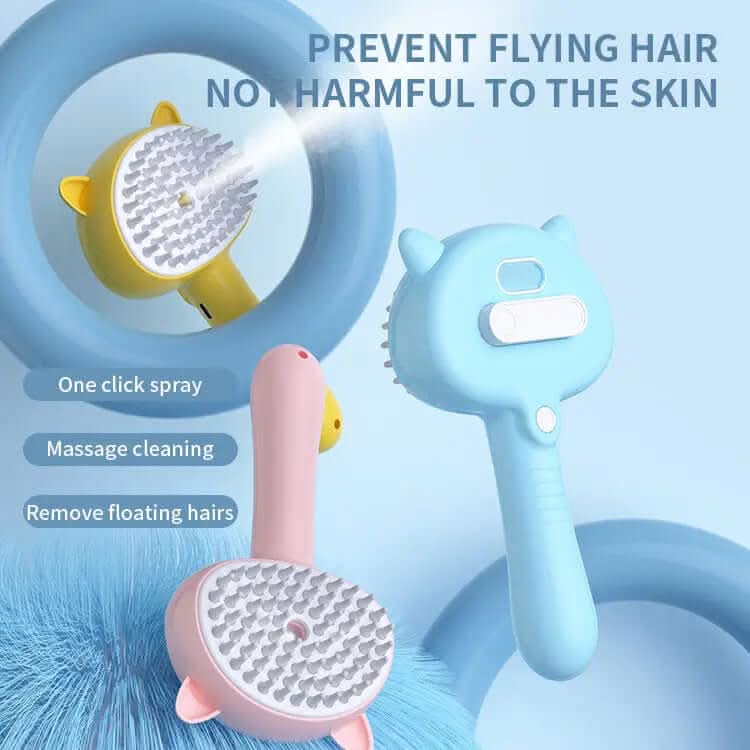 Brosse de nettoyage avec brumisateur pour animaux Les Visionnaires
