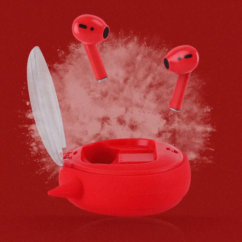 Casque Bluetooth sans fil Macaron Red TWS5.0 Les Visionnaires
