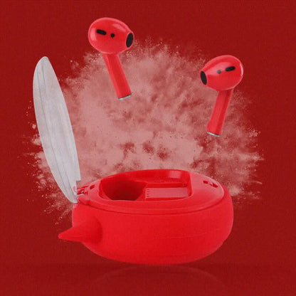 Casque Bluetooth sans fil Macaron Red TWS5.0 Les Visionnaires