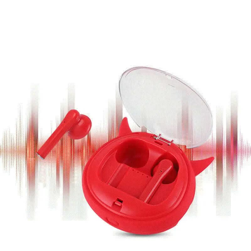 Casque Bluetooth sans fil Macaron Red TWS5.0 Les Visionnaires