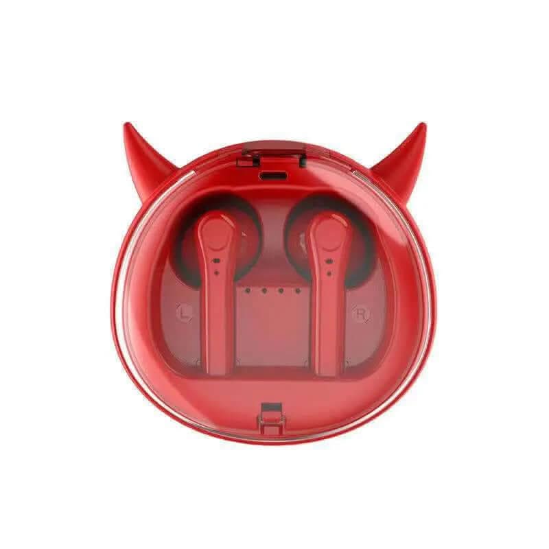Casque Bluetooth sans fil Macaron Red TWS5.0 Les Visionnaires