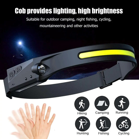Lampe frontale COB LED à induction Les Visionnaires