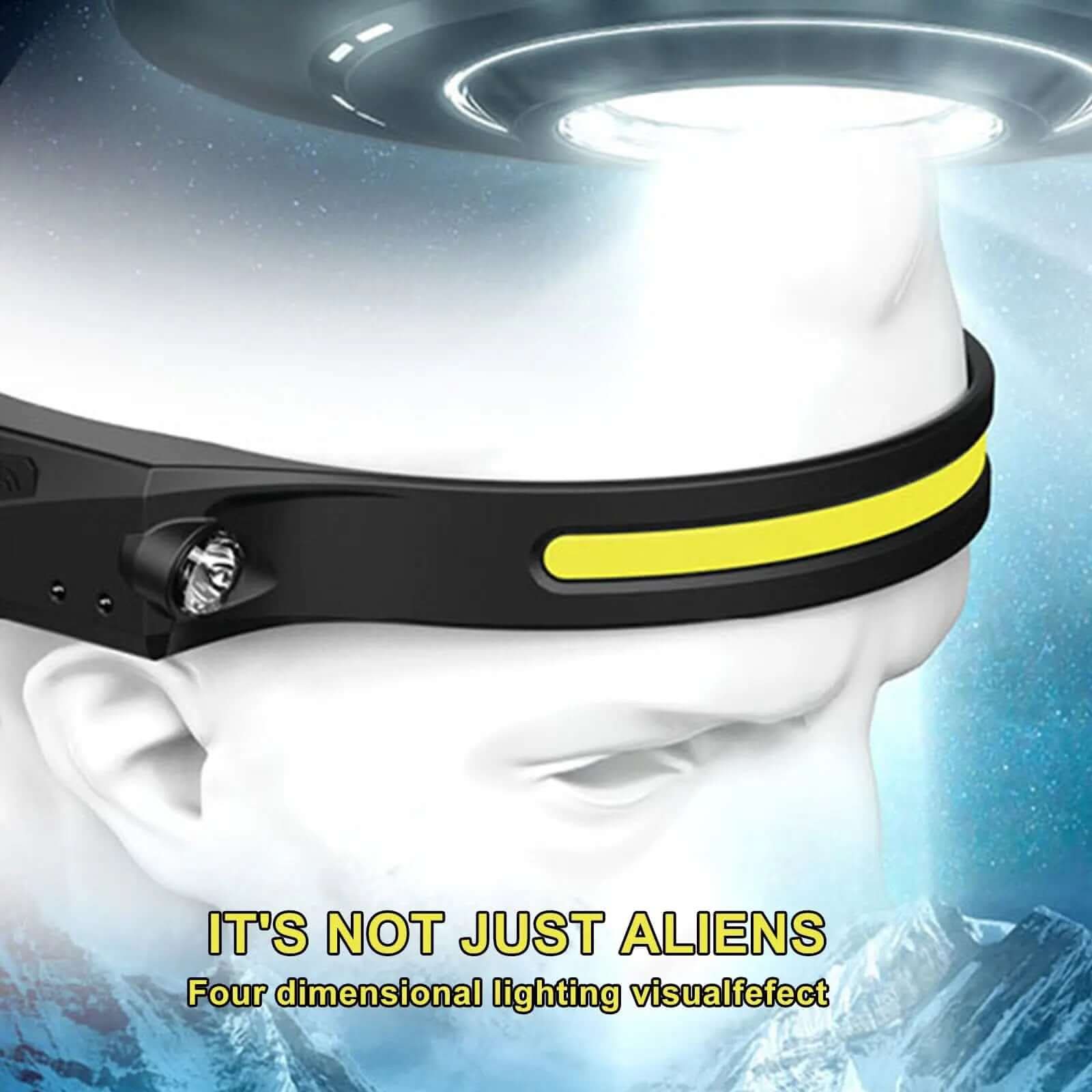 Lampe frontale COB LED à induction Les Visionnaires