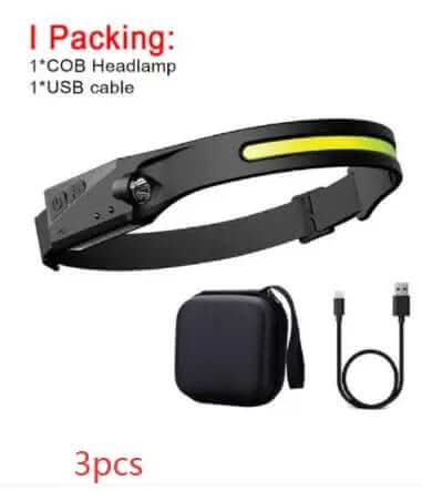 Lampe frontale COB LED à induction Les Visionnaires