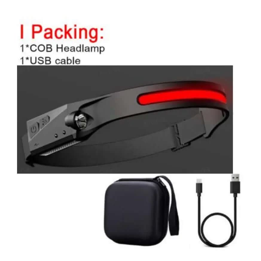 Lampe frontale COB LED à induction Les Visionnaires