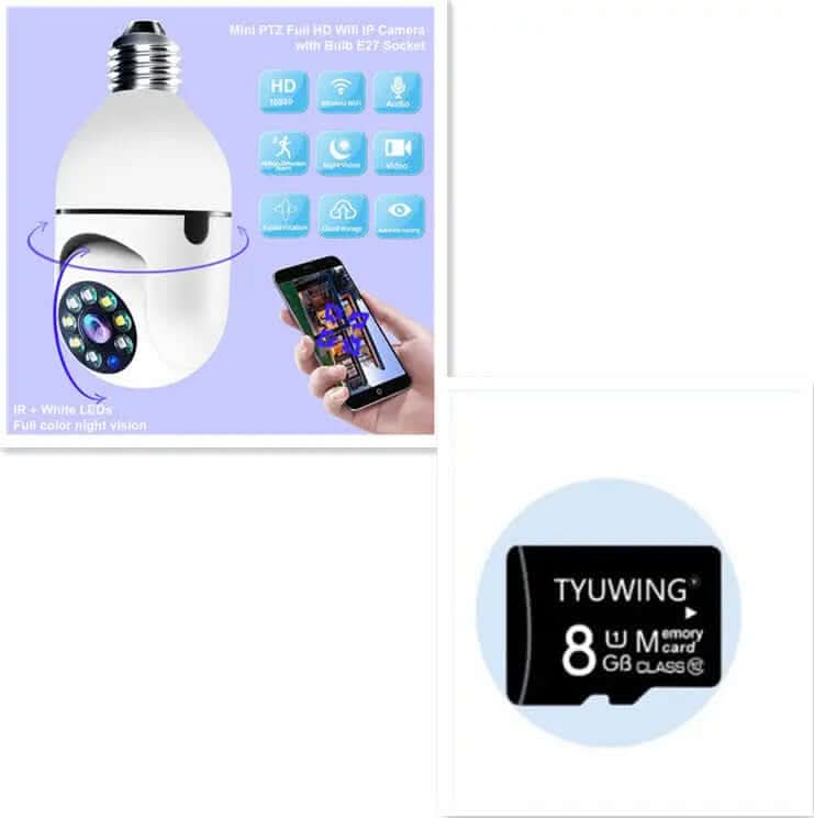 CAMÉRA WiFi 1080P Ampoule Caméra avec Zoom 4X E27 5GWiFi Les Visionnaires