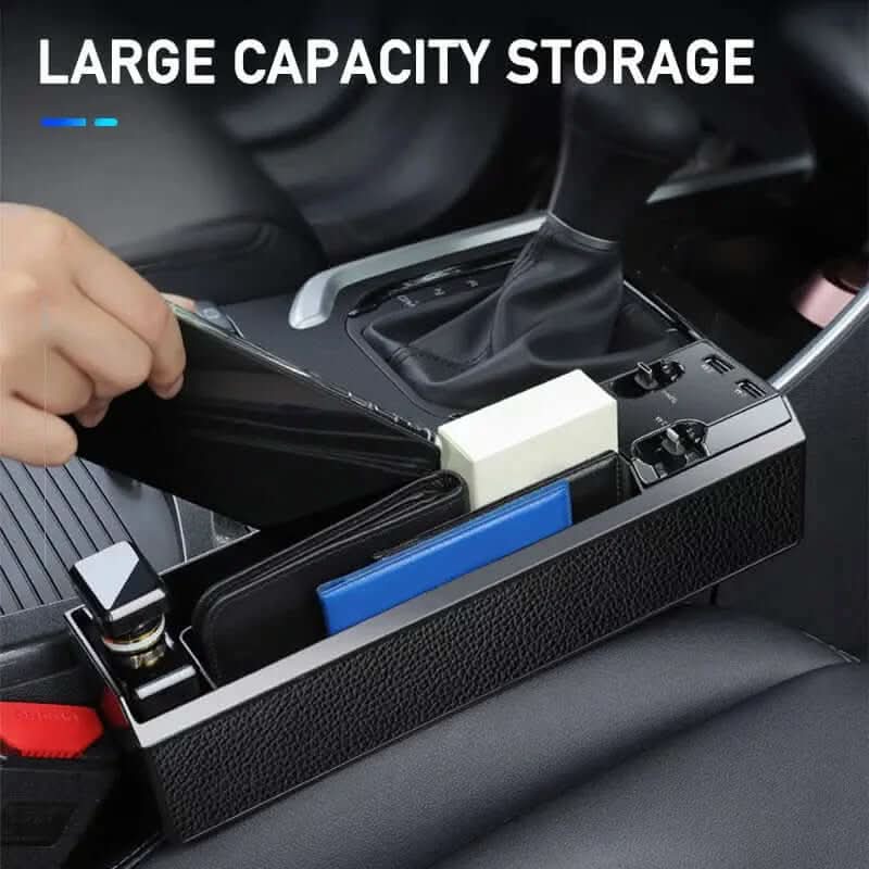 Boîte de rangement pour siège auto avec câble Les Visionnaires