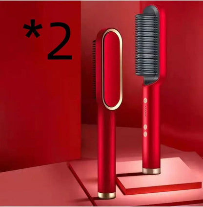 Nouveau fer à lisser 2 en 1, peigne chauffant, fer à friser à ions négatifs Les Visionnaires