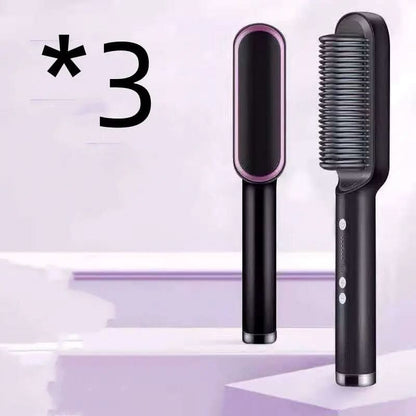 Nouveau fer à lisser 2 en 1, peigne chauffant, fer à friser à ions négatifs Les Visionnaires