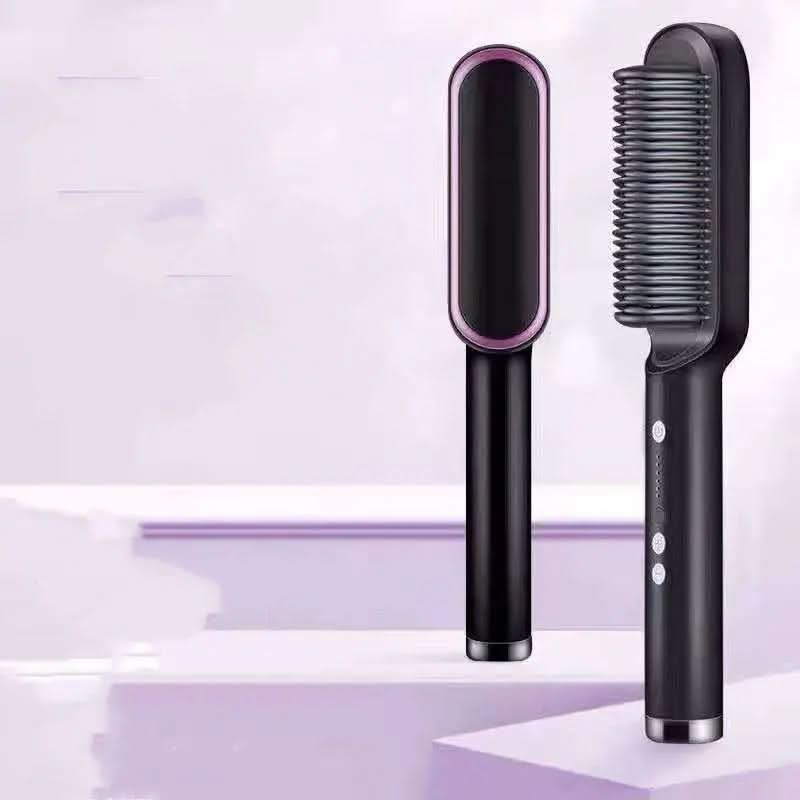 Nouveau fer à lisser 2 en 1, peigne chauffant, fer à friser à ions négatifs Les Visionnaires