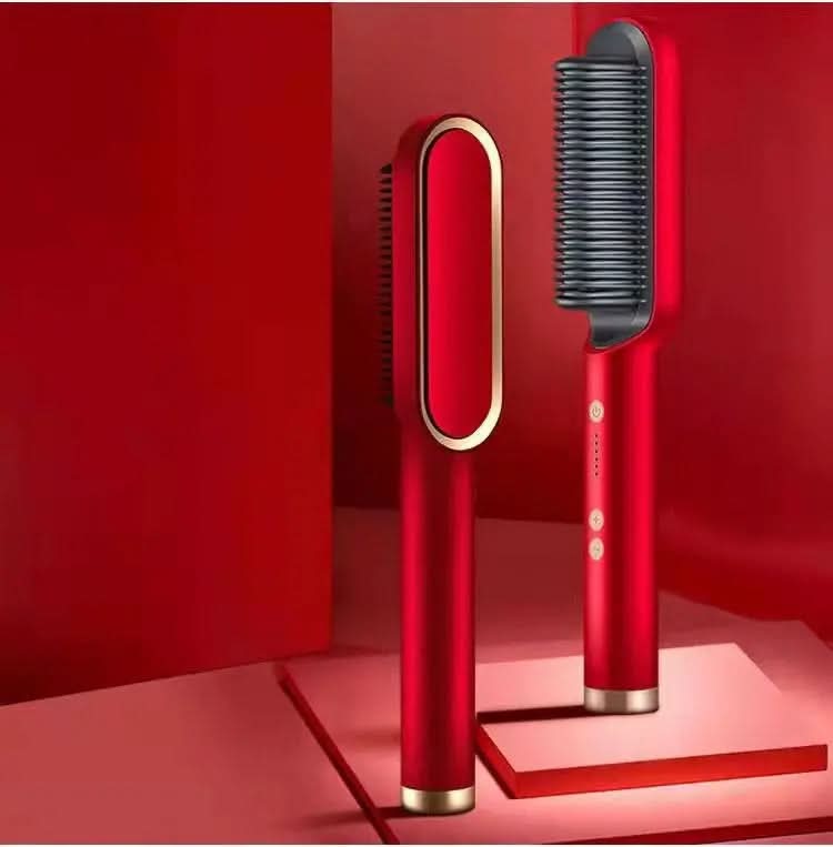 Nouveau fer à lisser 2 en 1, peigne chauffant, fer à friser à ions négatifs Les Visionnaires