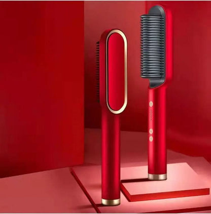 Nouveau fer à lisser 2 en 1, peigne chauffant, fer à friser à ions négatifs Les Visionnaires