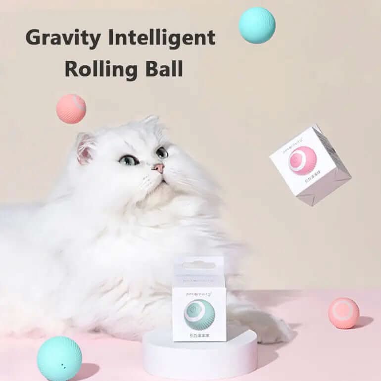 Cat Gravity Intelligent Rolling Ball Tease Toy Les Visionnaires