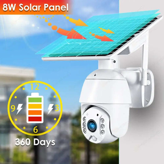 caméra de sécurité LTE 4G avec panneau solaire 8W Les Visionnaires