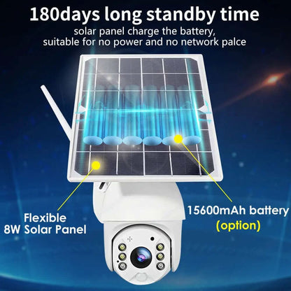 caméra de sécurité LTE 4G avec panneau solaire 8W Les Visionnaires