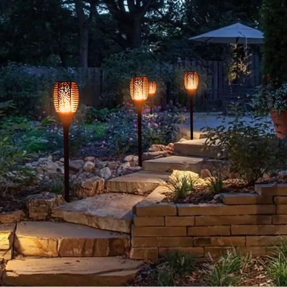 Lampe torche solaire LED étanche pour extérieur, décoration de paysage, jardin et pelouse Les Visionnaires