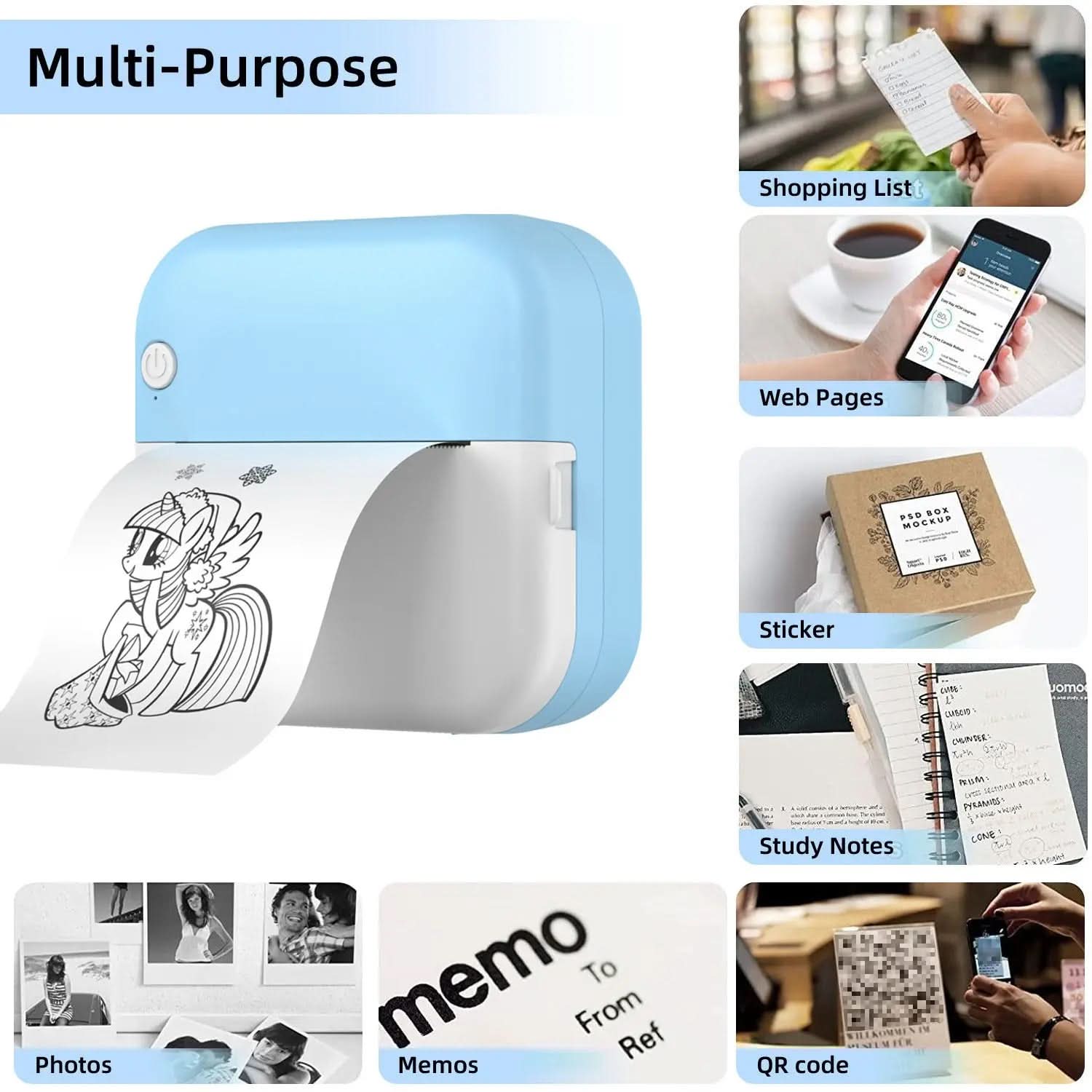 Student Mini Thermal Label Printer Les Visionnaires