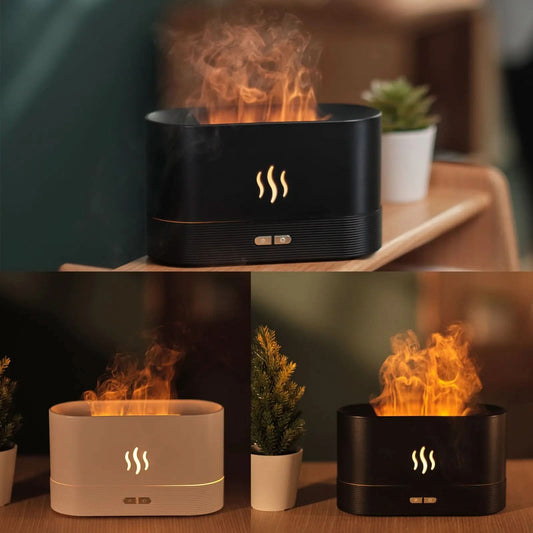 Diffuseur d’arômes avec lumière de flamme et humidificateur de brume Les Visionnaires