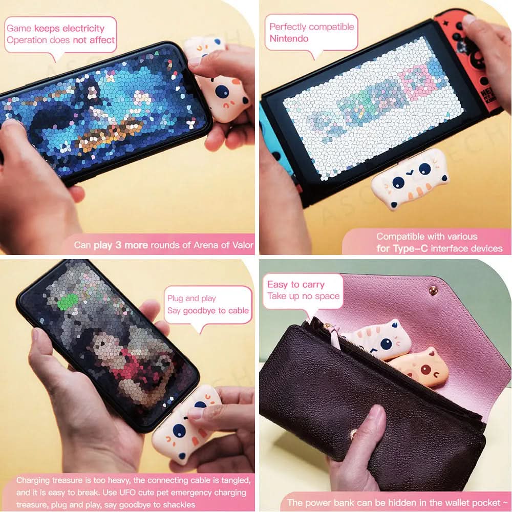 Chargeur portable DuoXin Spaceship Cute Pet Cute Small Les Visionnaires