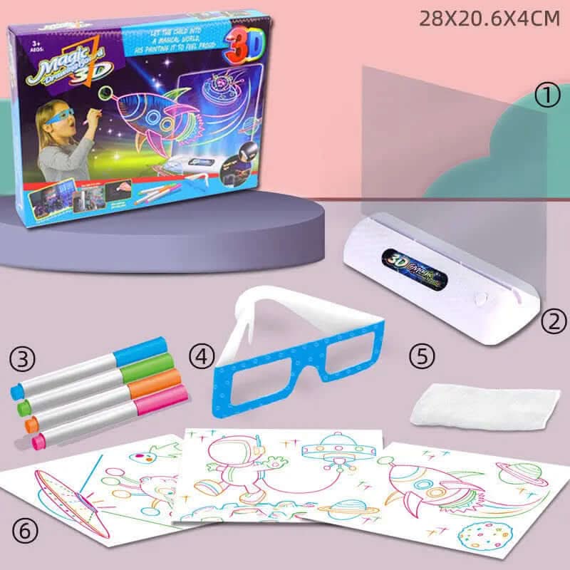 Tablette de dessin magique 3D LED Les Visionnaires