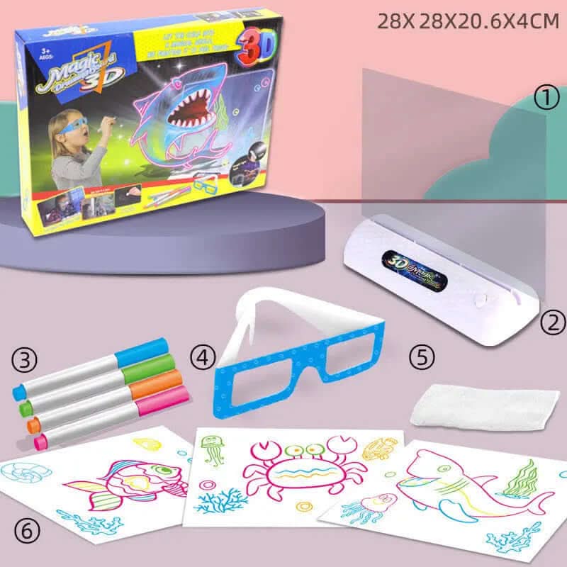 Tablette de dessin magique 3D LED Les Visionnaires