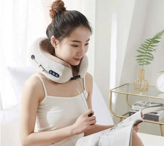 Oreiller de Massage Électrique en Forme de U Les Visionnaires