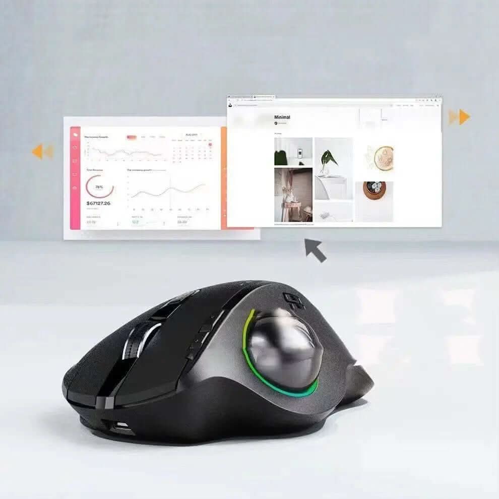 Souris à trackball sans fil rechargeable Les Visionnaires