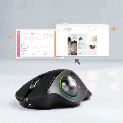 Souris à trackball sans fil rechargeable Les Visionnaires