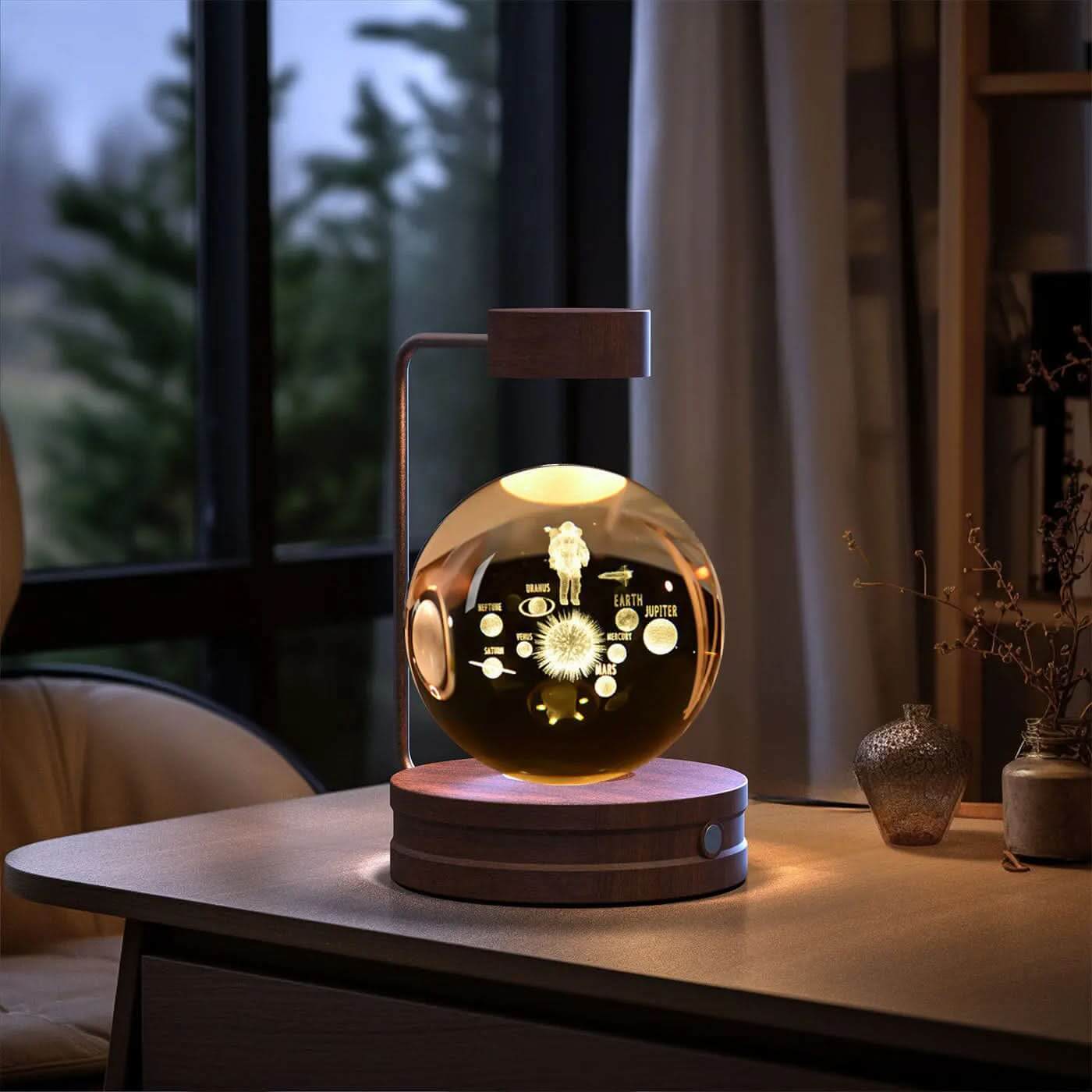 Lampe de chevet cristal, lumière d'ambiance USB pour chambre Les Visionnaires
