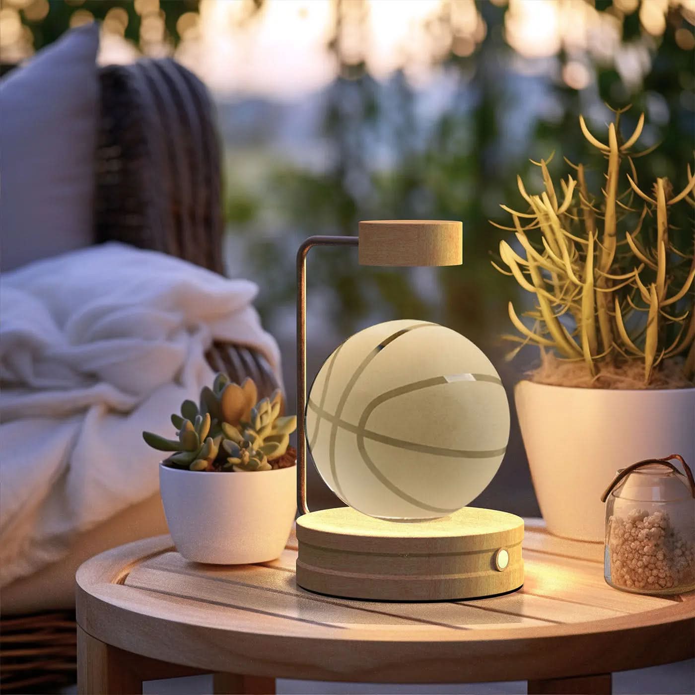 Lampe de chevet cristal, lumière d'ambiance USB pour chambre Les Visionnaires
