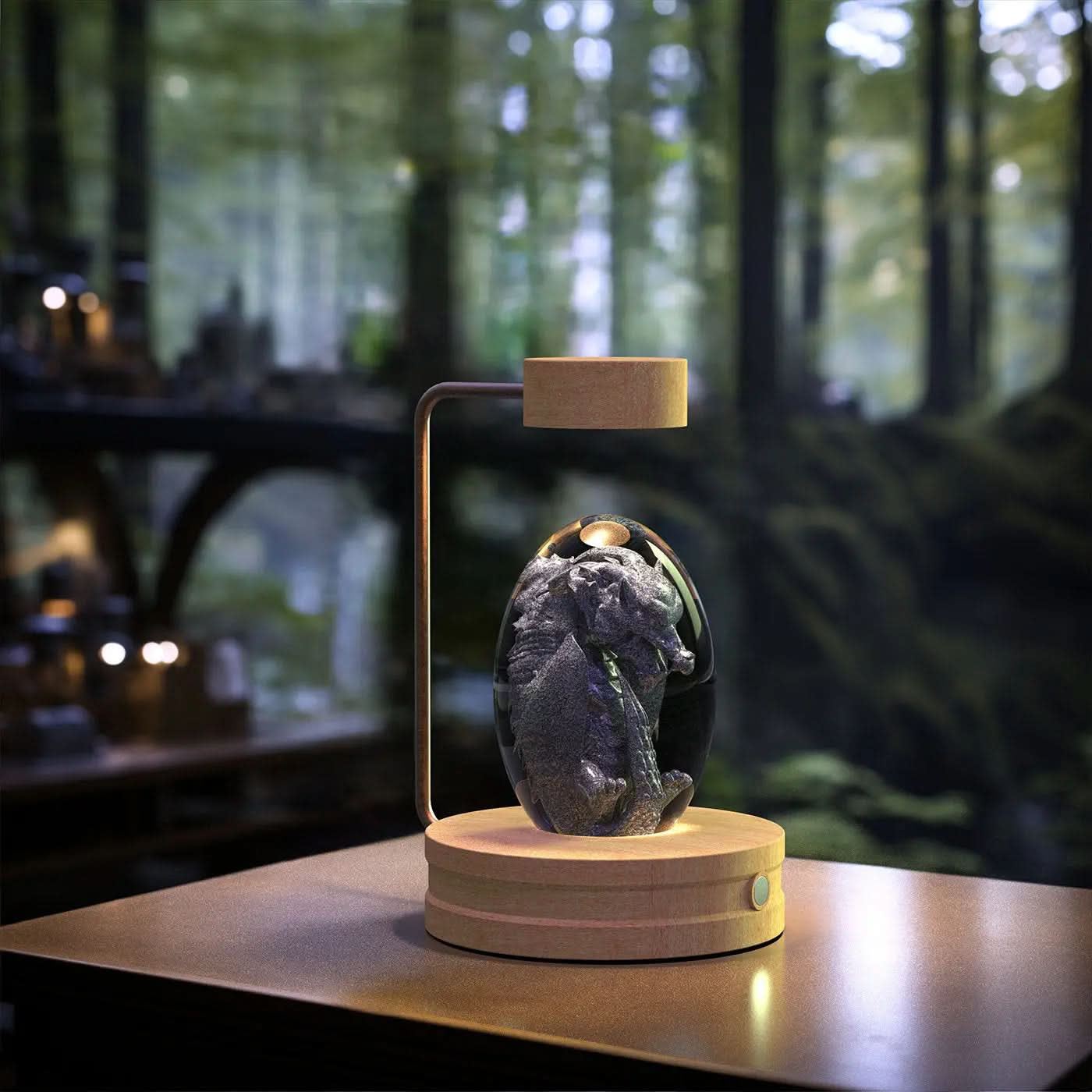 Lampe de chevet cristal, lumière d'ambiance USB pour chambre Les Visionnaires