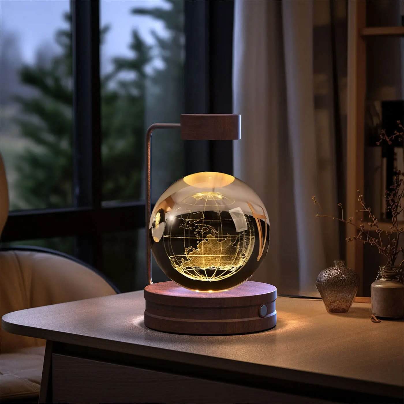 Lampe de chevet cristal, lumière d'ambiance USB pour chambre Les Visionnaires
