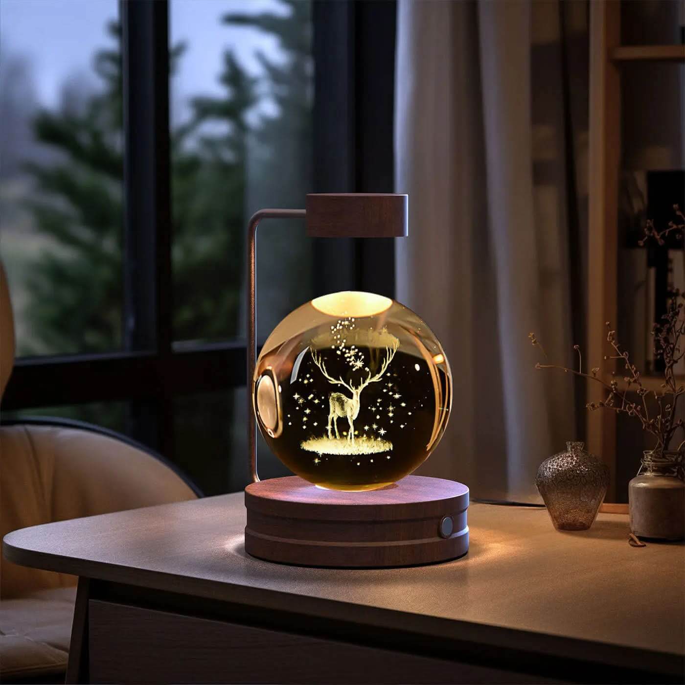 Lampe de chevet cristal, lumière d'ambiance USB pour chambre Les Visionnaires