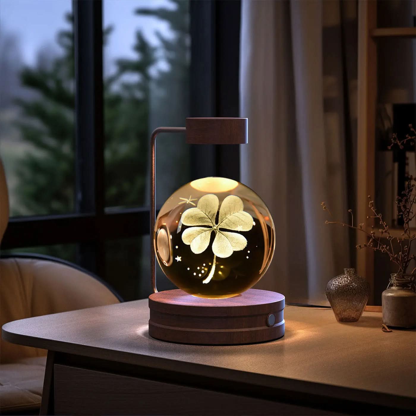 Lampe de chevet cristal, lumière d'ambiance USB pour chambre Les Visionnaires