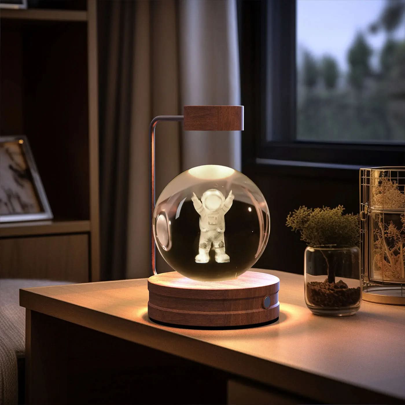 Lampe de chevet cristal, lumière d'ambiance USB pour chambre Les Visionnaires