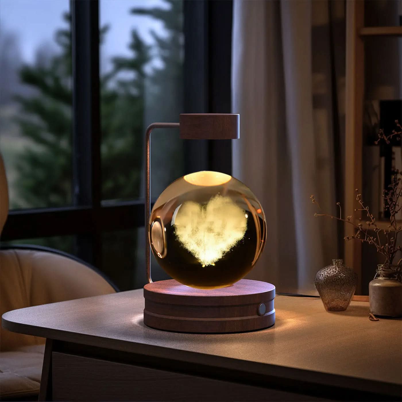 Lampe de chevet cristal, lumière d'ambiance USB pour chambre Les Visionnaires