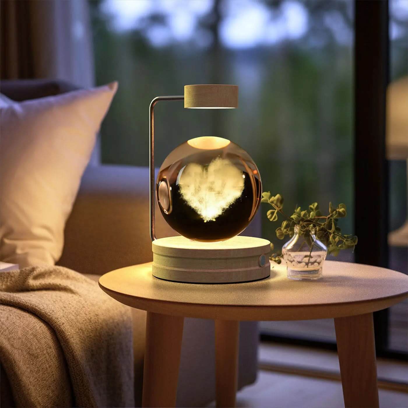Lampe de chevet cristal, lumière d'ambiance USB pour chambre Les Visionnaires