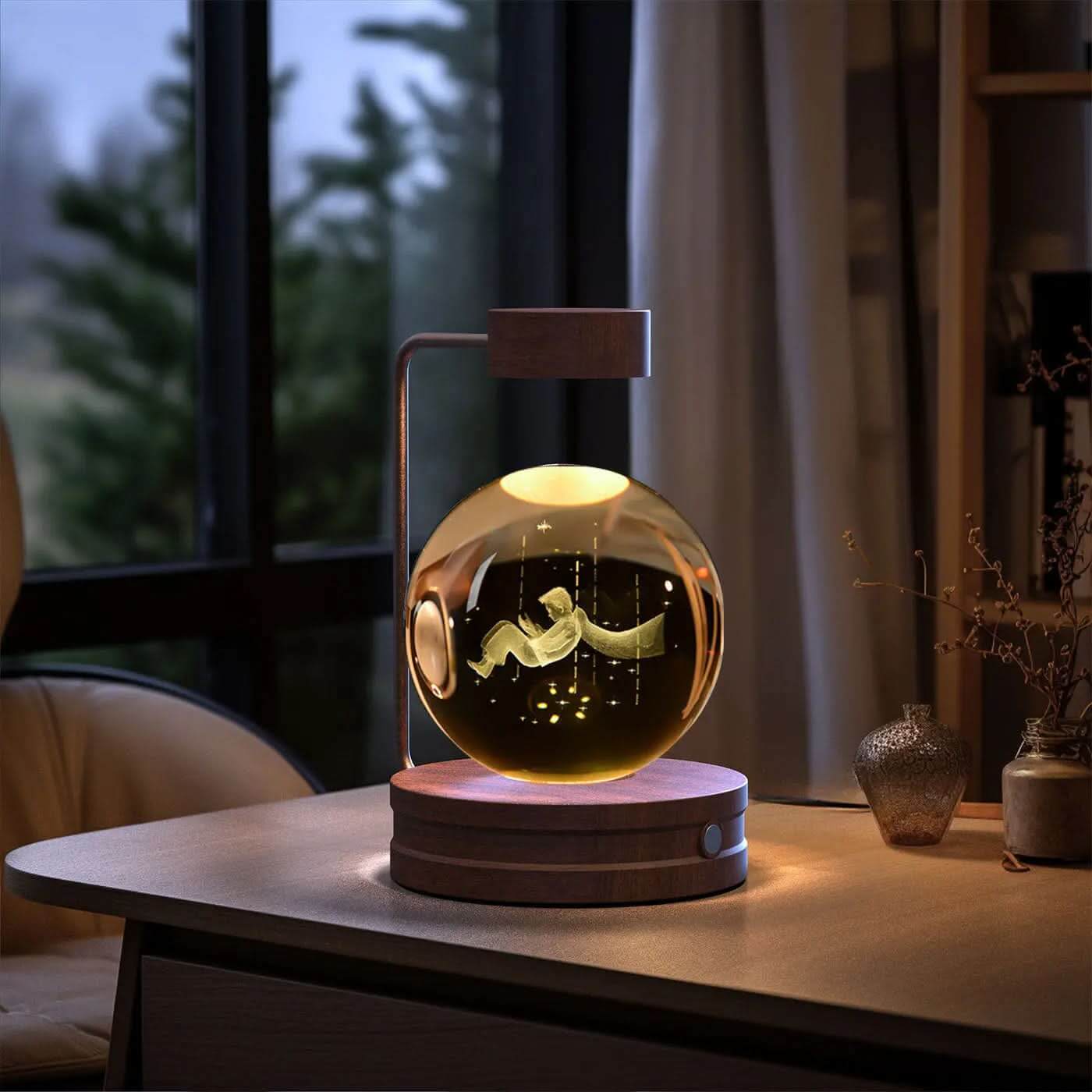 Lampe de chevet cristal, lumière d'ambiance USB pour chambre Les Visionnaires