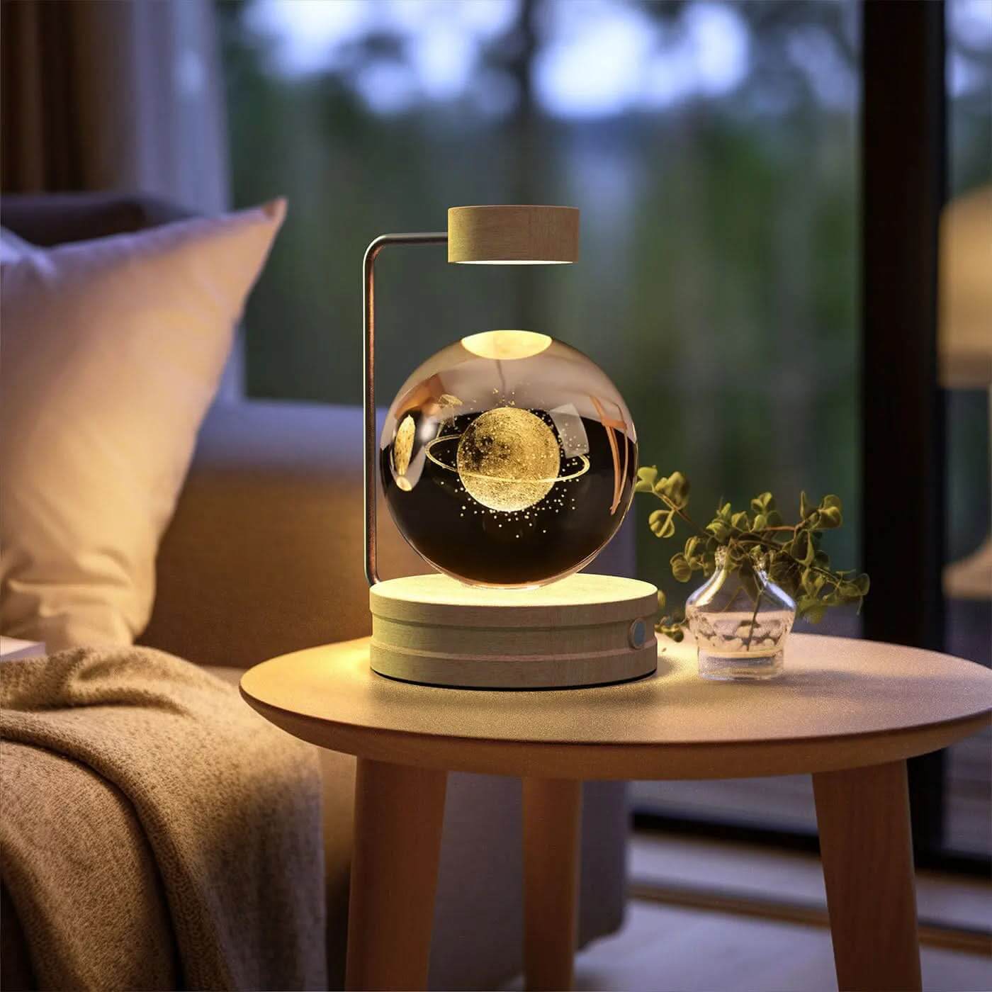 Lampe de chevet cristal, lumière d'ambiance USB pour chambre Les Visionnaires