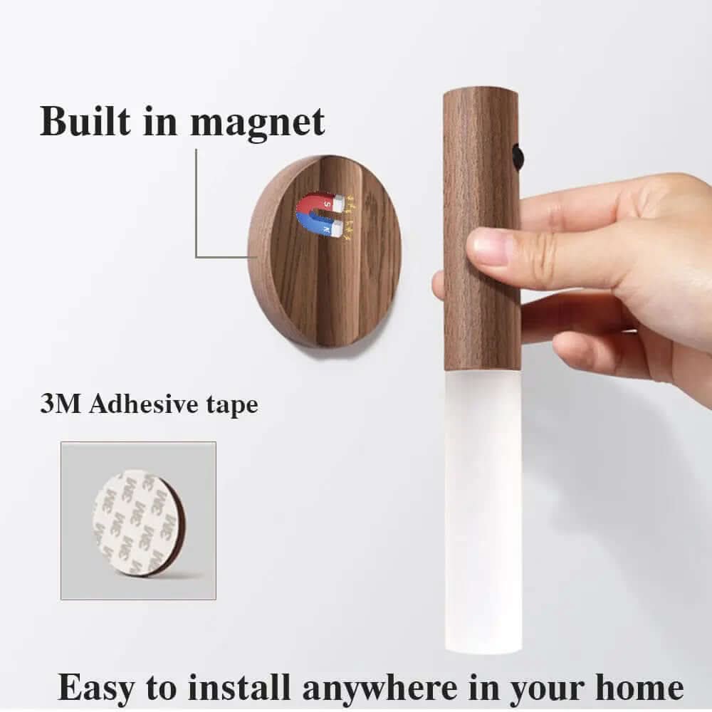 Lampe de Nuit LED Magnétique en Bois Les Visionnaires