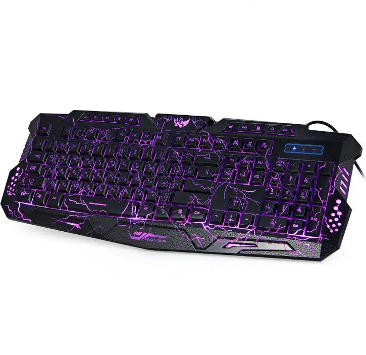 Clavier et souris gaming filaires avec rétroéclairage tricolore Les Visionnaires