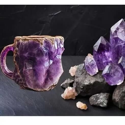 400ml Resin Mineral Crystal Coffee Mugs With Handles Elegant Fake Mineral Crystal Cup For Workplace Home Decor Christmas Gift Kitchen Gadgets Les Visionnaires