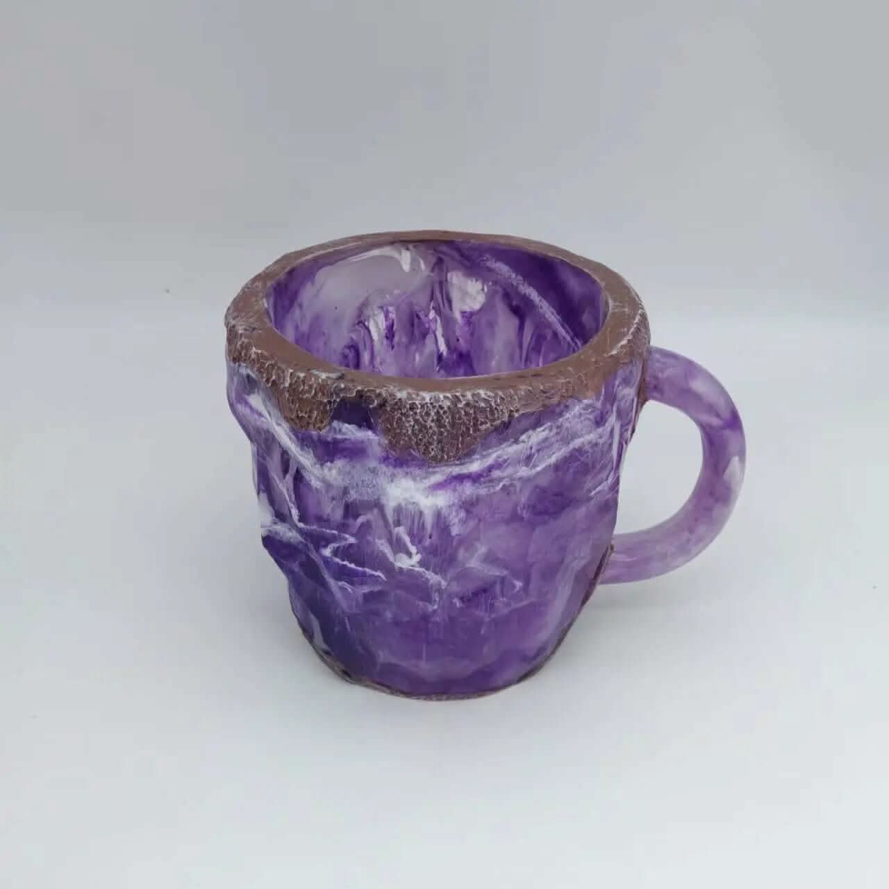 400ml Resin Mineral Crystal Coffee Mugs With Handles Elegant Fake Mineral Crystal Cup For Workplace Home Decor Christmas Gift Kitchen Gadgets Les Visionnaires