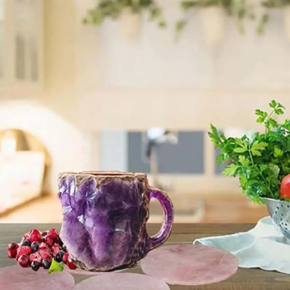 400ml Resin Mineral Crystal Coffee Mugs With Handles Elegant Fake Mineral Crystal Cup For Workplace Home Decor Christmas Gift Kitchen Gadgets Les Visionnaires