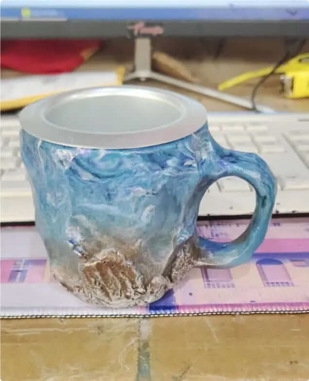 400ml Resin Mineral Crystal Coffee Mugs With Handles Elegant Fake Mineral Crystal Cup For Workplace Home Decor Christmas Gift Kitchen Gadgets Les Visionnaires
