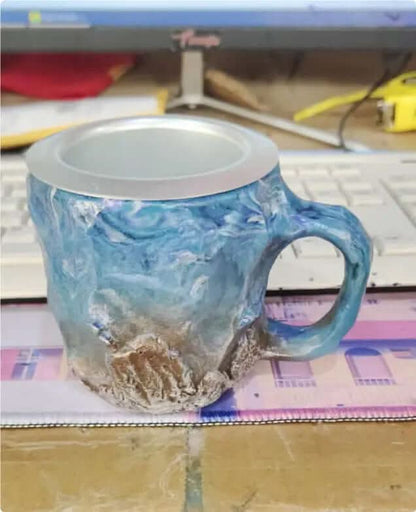 400ml Resin Mineral Crystal Coffee Mugs With Handles Elegant Fake Mineral Crystal Cup For Workplace Home Decor Christmas Gift Kitchen Gadgets Les Visionnaires