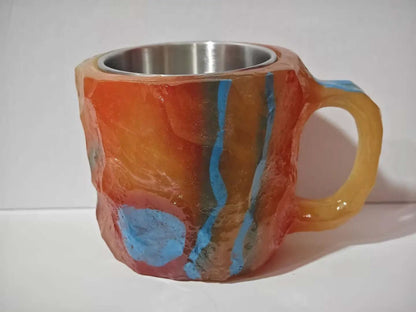 400ml Resin Mineral Crystal Coffee Mugs With Handles Elegant Fake Mineral Crystal Cup For Workplace Home Decor Christmas Gift Kitchen Gadgets Les Visionnaires